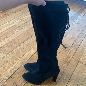 Stuart Weitzman Highland Black Over The Knee Suede Boots